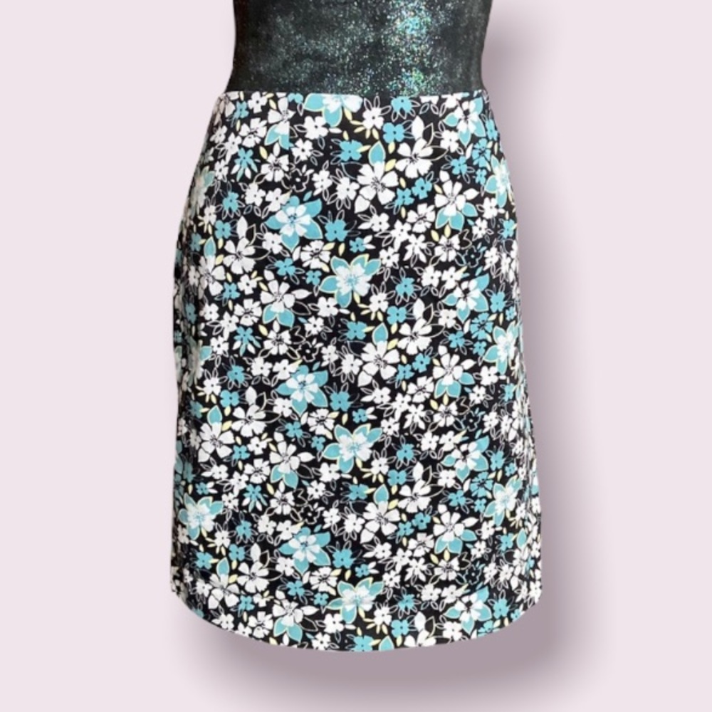 Geoffrey Beene Sport Stretch Floral Print Skirt